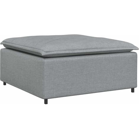 Sofá modular con reposapiés, gris claro, 100 x 100 x 48 cm vidaXL