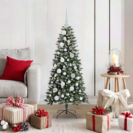 Künstlicher Weihnachtsbaum mit 150 LEDs mit Ständer Grün 120 cm