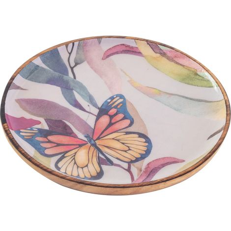 Signes Grimalt Bandeja Cocina  Bandeja Mariposas L Cajas Y Bandejas Marrón 22x22x2cm 34455