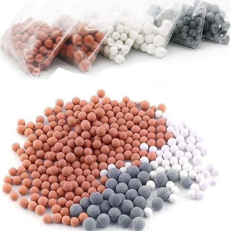 Anti Calcaire pour Douche,Billes ions Négatifs pour Pommeau de douchette (adoucisseur d eau,filtre à spa) GROOFOO (1/5)