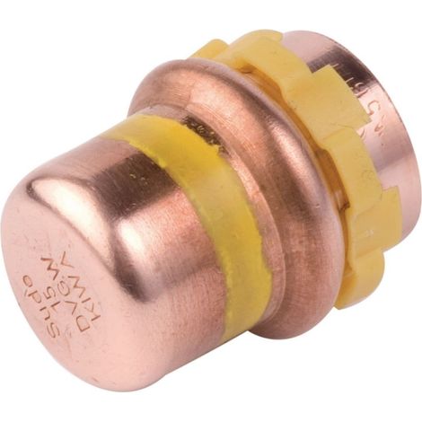 bouchon à sertir - pour tube cuivre - gaz - diamètre 22 mm - comap 5301vg22 (1/2)