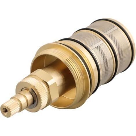 Robinet de douche de remplacement en laiton avec contrôle de température, cartouche thermostatique pour salle de bain et cuisine (1/4)