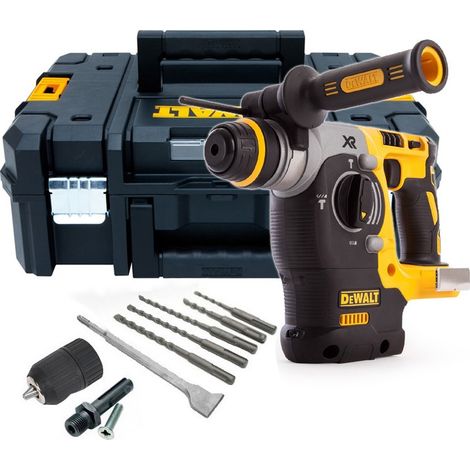 Dewalt DCH273NT XR 18v SDS Brushless Hammer Drill + SDS Bits Chisel + Chuck (1/4)