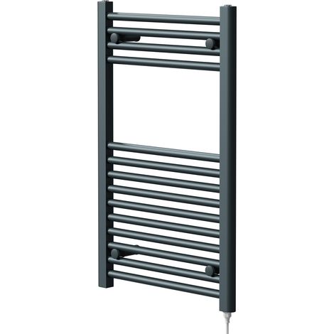 Pizarro Anthracite 800mm x 500mm Straight Electric Heated Towel Rail (1/5)