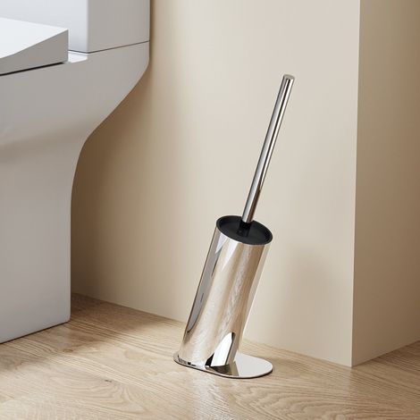 DILECI - Brosse WC design en acier inoxydable Chrome (1/5)