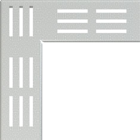Grille d'angle de drainage 75 mm, acier galvanisé (1/2)