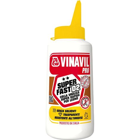 Vinavil Pro D2 Super Rapida Colla Per Legno Senza Solventi - Trasparente 750g (1/5)