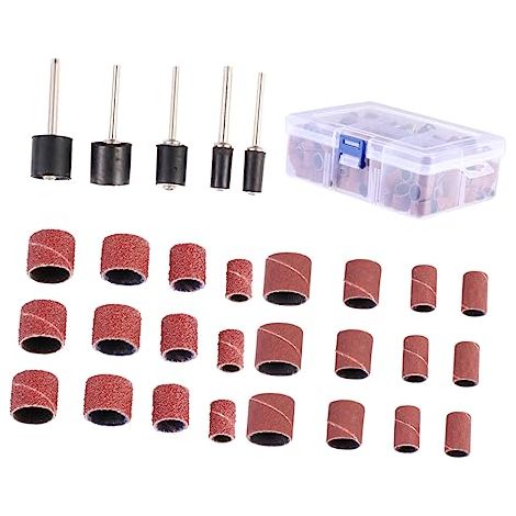 388pièces Bande Abrasive Manchon De Ponçage Mandrin à Tambour Kit Pour Outil Rotatif Ponceuse - (1/5)