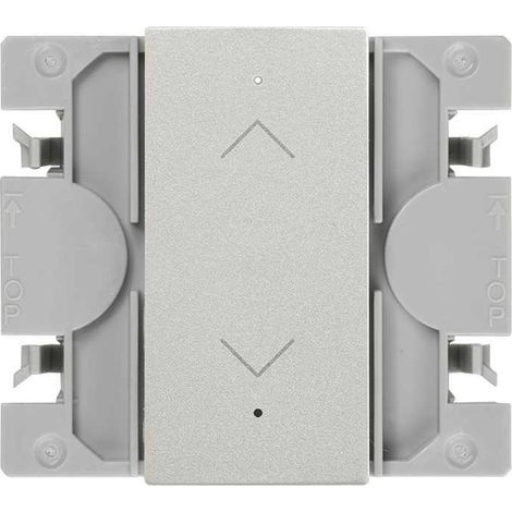SIMON 270 Interruttore cieco IO con pulsante stretto in alluminio 21001333-093 (1/2)