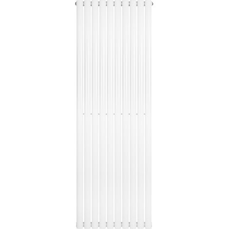 Radiatore Verticale Design Ovale Colonna Singola Bianco 1800x600 mm