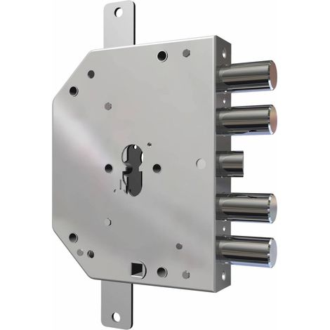 Serratura Porta Blindata Applicazione Planare + scrocco e 4 catenacci blocco antieffrazione - Entrata 60 mm - Mano destra - 2155/28 PEN CL FL
