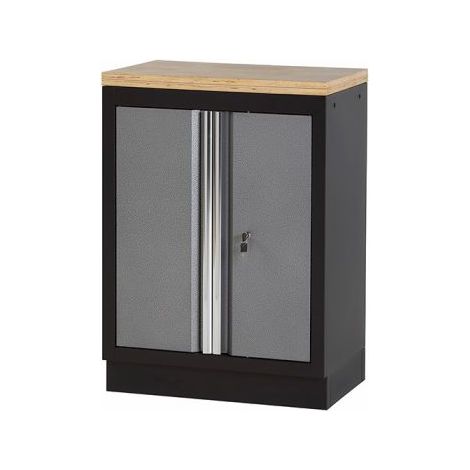 ARMOIRE DE BASE À 2 PORTES AVEC BASE EN BOIS (1/4)