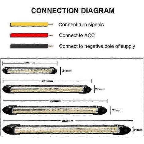 piezas/juego Tira de LED flexible DRL de 12 V, luz intermitente amarilla de circulación diurna automática para faros Lada, accesorio para coche, 17 cm SZRH AS
