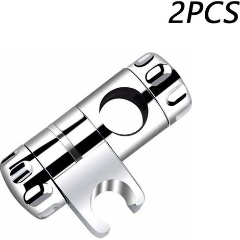 2PCS Brausehalter, an der Wand montierte Stange, verstellbare Duschstange, Handbrausehalter, austauschbarer Handbrausehalter, Duschkopfhalter, 25 mm, verstellbarer Durchmesser, ABS, Chrom-Fei Yu (1/5)