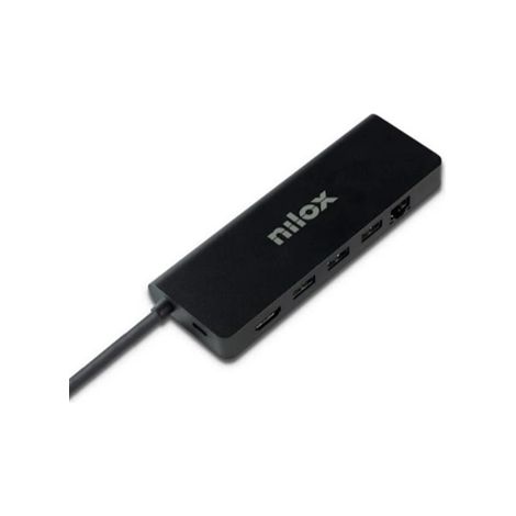 Hub USB Nilox NXDSUSBC08 Gris