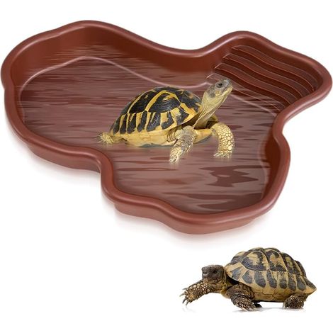 Reptilienteich, Schildkröten-Wassernapf, Reptilien-Wasser- und Futternapf, Reptilien-Badebecken (1/5)