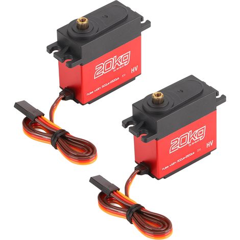 Servo numérique professionnel étanche de 20 kg à torsion élevée pour voitures RC 1/10 et 1/12, avec bras de servo en métal 25T. (1/5)