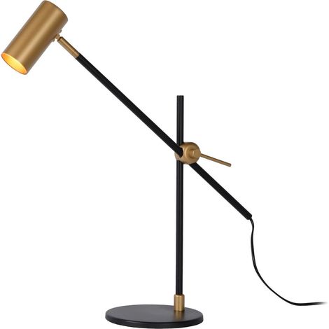 Lampe de bureau Lucide Philine GU10 5W métal noir/or (1/2)