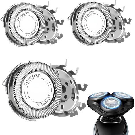 3 Pièces Têtes de Rechange SH30 SH50 SH52 pour Philips Rasoir Électrique Lame Tête de Rechange Système rotatif à 360° Compatible avec Séries 1000 2000 3000 5000 Modèle AT8xx AT7xx PT8xx Cadeaux Noël (1/5)