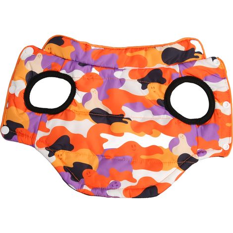 Gilet d'Halloween réversible pour animaux de compagnie, motif mignon, doux, respirant et chaud, manteau d'hiver imprimé pour chiens et chats, taille M (1/5)