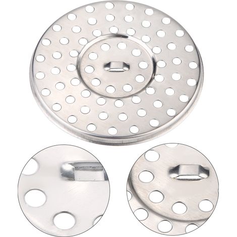 Caniveau de douche rond en acier inoxydable de 8,5 cm de diamètre pour balcon (1/5)