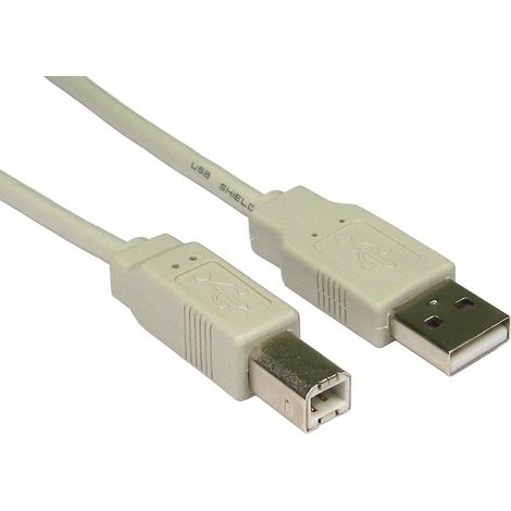 Câble USB RS PRO USB A vers USB B, 1.8m, Beige ( Prix pour Boîte de 10 )