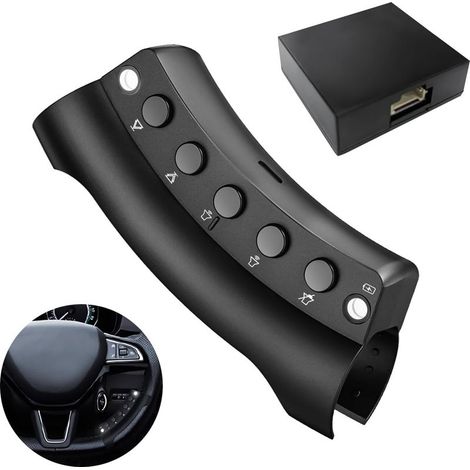 Télécommande sans fil avec Indica de signal pour stéréo de voiture portable et autre stéréo de voiture Android, avec alerte de batterie basse, contrôle de la fonction d'interface Bluetooth (1/5)