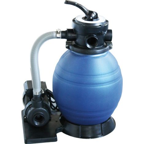 Filtro de Arena sin Prefiltro QP Monobloc 300 de 6.000 L/h Bomba Depuradora 0,25 HP para Piscinas Elevadas de 20.000 L (1/10)