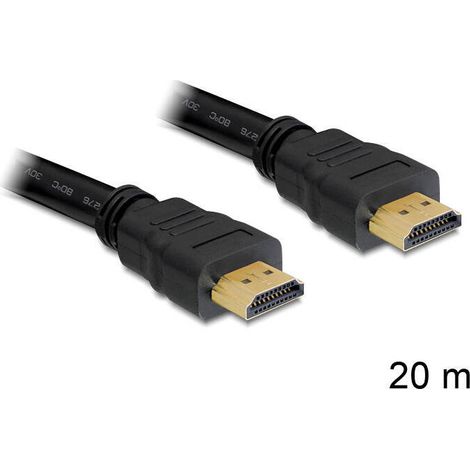 DeLOCK 20m, HDMI - HDMI cable HDMI HDMI tipo A (Estándar) Negro (1/2)