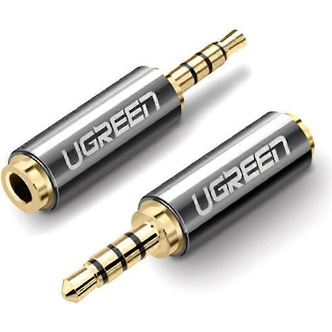 Adaptateur audio plaqué or pour prise casque stéréo 2,5 mm mâle vers 3,5 mm femelle (1/5)