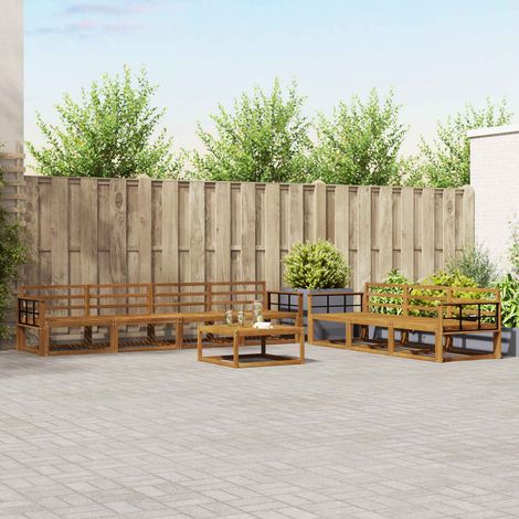 Outdoor-Sofagarnitur 8 pcs Natur Massivholz Akazie (1/5)