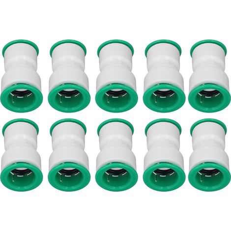 10 raccords rapides pour tuyaux, raccords réducteurs droits pour tuyaux d'irrigation, 32 x 20 mm (1/5)