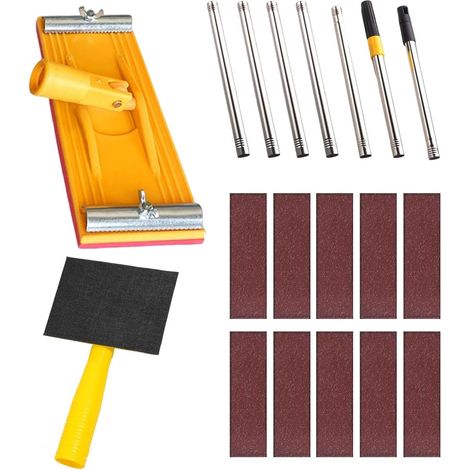 Ponceuse À Manche Pour De Plâtre Outils à Main Extensibles Manuels Rotatifs Outil De Ponceuse À Manche Pour Peinture Murale Pour Réparation Sol Polissage Construction Commercial Débutants (1/5)