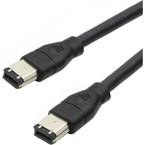Cable Firewire 400 IEEE1394A 6 pin a 6 pin 1.8 M Negro (1/4)