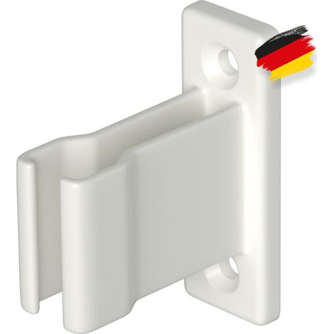 BAUHELD 3 x supporti per manovella o manovella per tenda da sole [Made in Germany] – Supporto da parete per diametro da 12 a 17 mm – Manovella con manico elastico – Altezza 25 mm – Bianco – RAL9016 (1/5)