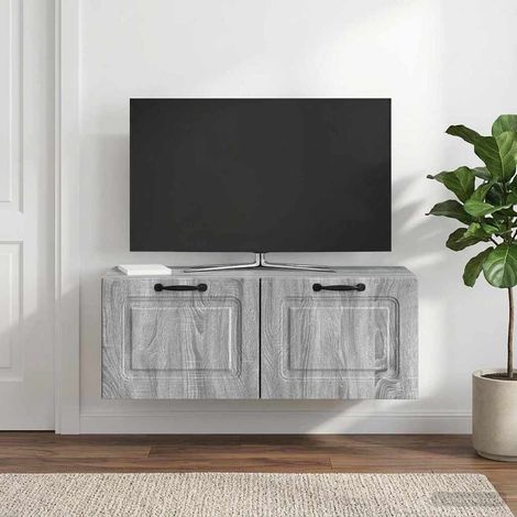Wandmontierter TV-Schrank Graues Sonoma 78,5 x 31 x 30 cm (1/5)