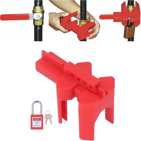 Kit de verrouillage de vanne à bille réglable DN8-DN50 + verrou de sécurité 38 mm (1/5)