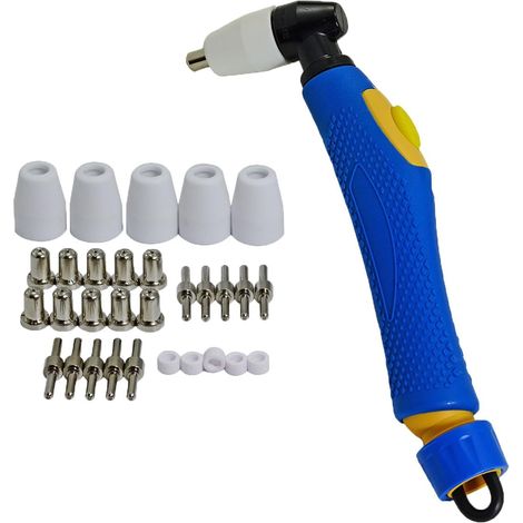 Kit torche plasma PT-31 LG40 Corps de torche réf. 20072 Électrodes et buses allongées (réf. 18205L/18866L) Compatibilité Découpeurs plasma CUT 40, CUT 50 et CT312 31 pièces (1/5)