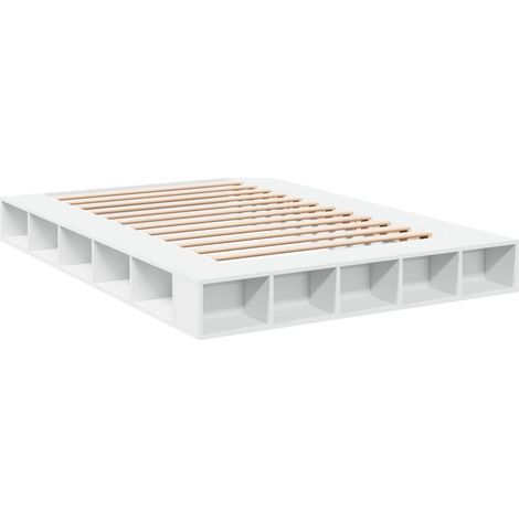 Estructura de cama madera de ingeniería blanca 160x200 cm vidaXL