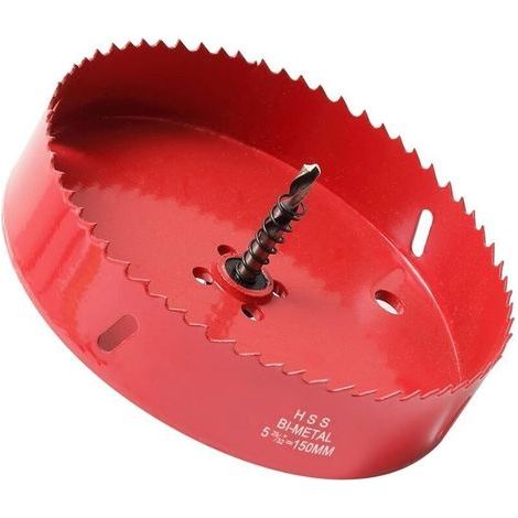 Scie cloche bimétallique Ø150mm - Acier rapide HSS M42 - Tige hexagonale - Pour aluminium, fer, bois