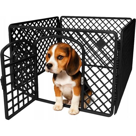 Enclos pour chiots et chiens NOIR (I220)