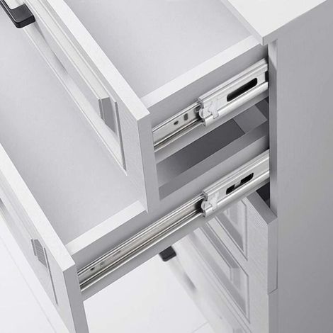 Kugelgelagerte Schubladenschienen, 2er-Set, 300 mm, Soft-Close-Schubladenschienen, Rollenführungen aus Edelstahl 304D.