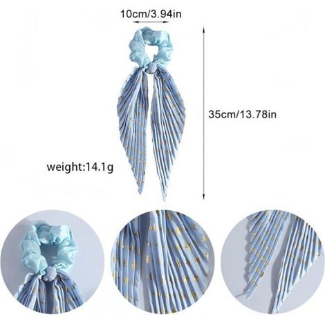 Scrunchie - Tissu Doux Élastique Sans Tirage - Accessoire Cheveux Femme Adulte - Lot de 6 (1/5)