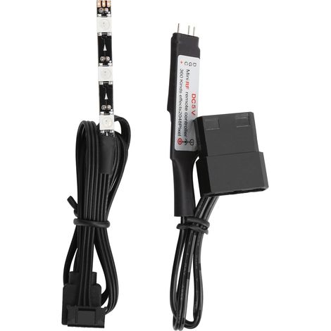 Kit de contrôle à distance pour réservoir de refroidissement liquide CPU avec éclairage RGB multicolore 5V (1/5)