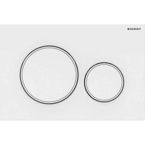 Placca di comando Geberit Sigma20 bianco lucido e inserti opachi (1/2)