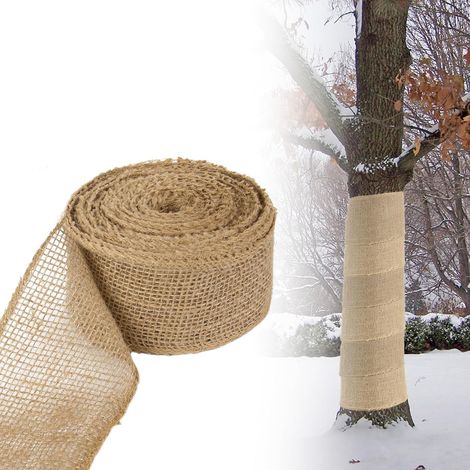 Bande de Protection en Toile de Jute Naturelle pour Arbre - 5CM x 20M - Résistant à I'hiver - Protection Contre Le Gel et l'humidité - Protection Nutritive pour Transplanter des Plantes (1/5)