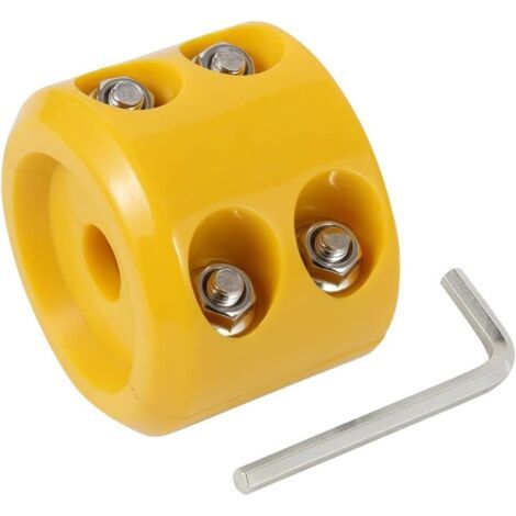 Butée de câble de treuil en caoutchouc pour camion UTV pour VTT – Économiseur de crochet pour câble et protection du moteur de treuil, compatible avec les systèmes de treuil automobile (jaune) (1/2)