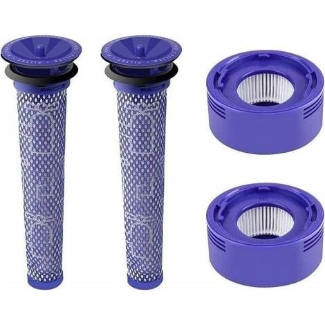 Kit de 4 Filtres avec 2 Filtres Post Moteur pour Dyson V7 V8 et 2 Filtres Pré moteur pour Dyson V6 V8 V7 DC58 DC59 Accessoire d'Aspirateur Dyson (1/4)