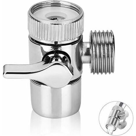3 Way Shower Faucet Shut Off Diverter Brass Chrome Adapter Shower Diverter Diverter Valve for Kitchen or Bathroom Sink Washing Machine (1/5)