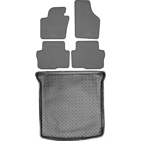 Juego de alfombrillas de goma para Volkswagen Sharan II VAN del 2010 + alfombrilla para el maletero. (1/5)